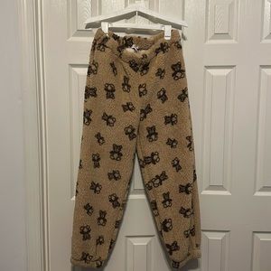 Cali 1850 fuzzy teddy bear lounge pants